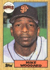 1987 Topps Baseball Cards      286     Mike Woodard